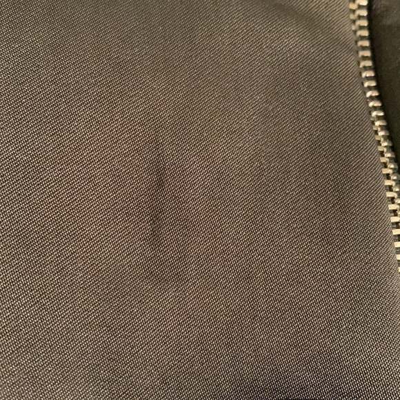 Zara Satin Bomber Jacket Green Hooded Zip Up Green Sz M Relaxed Fit Y2K - Picture 14 of 15